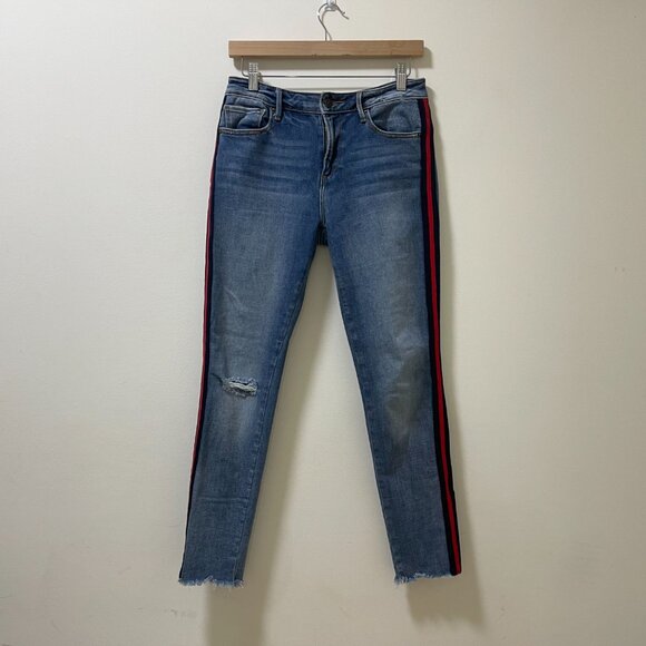 Driftwood High Rise Jackie Side Stripe Jeans sz 27 - Picture 2 of 15